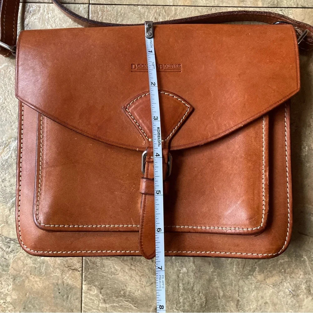 Vintage Dooney&Bourke Italy collation Brown Leather Crossbody Bag made in italy - Picture 3 of 15